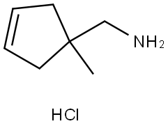 (1-methylcyclopent-3-en-1-yl)methanamine hydrochloride Structure