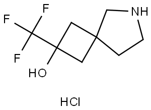 2-(trifluoromethyl)-6-azaspiro[3.4]octan-2-ol hydrochloride Structure