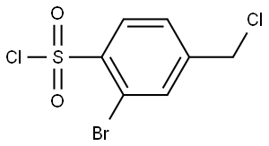 Benzenesulfonyl chloride, 2-bromo-4-(chloromethyl)- Structure