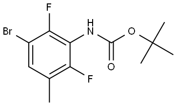 tert-Butyl (3-bromo-2,6-difluoro-5-methylphenyl)carbamate 구조식 이미지