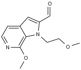 1H-Pyrrolo[2,3-c]pyridine-2-carboxaldehyde, 7-methoxy-1-(2-methoxyethyl)- Structure