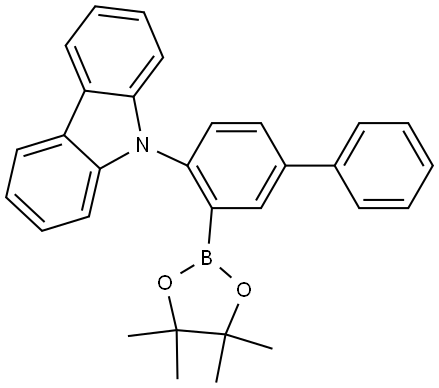 9H-Carbazole, 9-[3-(4,4,5,5-tetramethyl-1,3,2-dioxaborolan-2-yl)[1,1′-biphenyl]-4-yl]- Structure