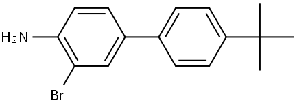 3-bromo-4′-(1,1-dimethylethyl)-[1,1′-Biphenyl]-4-amine Structure