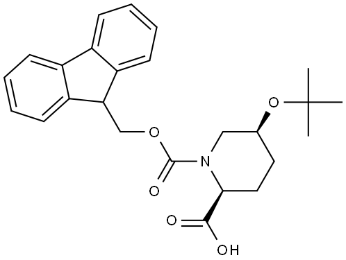 N-Fmoc-(2S,5S)-5-tert-butoxypiperidine-2-carboxylic acid Structure