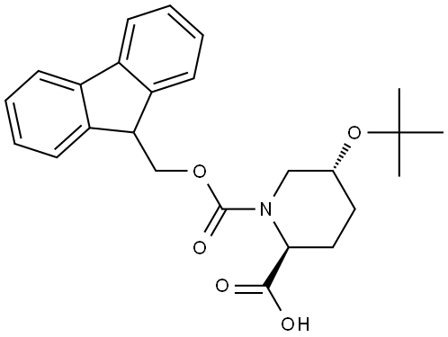 N-Fmoc-(2S,5R)-5-tert-butoxypiperidine-2-carboxylic acid Structure