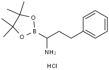 3-Phenyl-1-(4,4,5,5-tetramethyl-1,3,2-dioxaborolan-2-yl)propylamine hydrochloride Structure