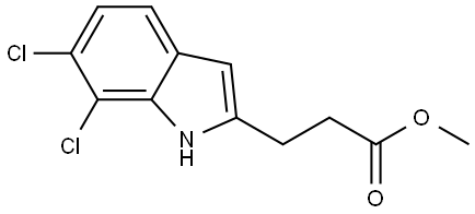 3-(6,7-dichloro-1H-indol-2-yl)propanoic acid methyl ester Structure