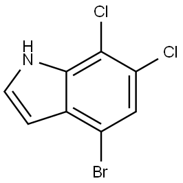 1H-Indole, 4-bromo-6,7-dichloro- 구조식 이미지