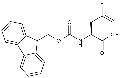 4-Pentenoic acid, 2-[[(9H-fluoren-9-ylmethoxy)carbonyl]amino]-4-fluoro-, (2S)- Structure