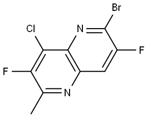 1,5-Naphthyridine, 6-bromo-4-chloro-3,7-difluoro-2-methyl- Structure