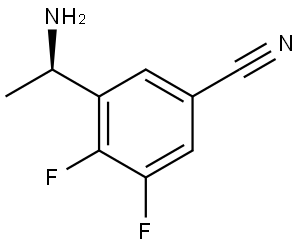 (R)-3-(1-Aminoethyl)-4,5-difluorobenzonitrile 구조식 이미지