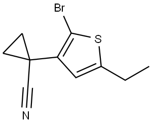 1-(2-Bromo-5-ethylthiophen-3-yl)cyclopropanecarbonitrile Structure