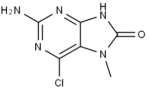 2-Amino-6-chloro-7-methyl-7H-purin-8(9H)-one 구조식 이미지