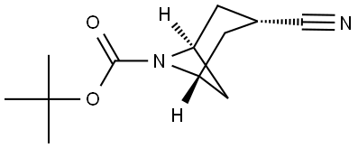 tert-butyl trans-3-cyano-6-azabicyclo[3.1.1]heptane-6-carboxylate Structure