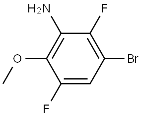 3-Bromo-2,5-difluoro-6-methoxyaniline Structure