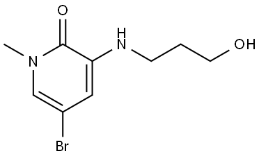 5-bromo-3-((3-hydroxypropyl)amino)-1-methylpyridin-2(1H)-one Structure