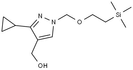 (3-Cyclopropyl-1-((2-(trimethylsilyl)ethoxy)methyl)-1H-pyrazol-4-yl)methanol Structure