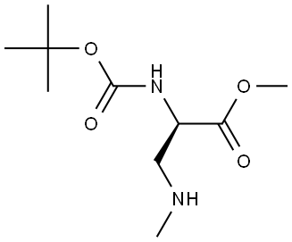 (R)-Methyl 2-((tert-butoxycarbonyl)amino)-3-(methylamino)propanoate Structure