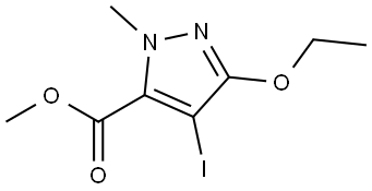 Methyl 3-ethoxy-4-iodo-1-methyl-1H-pyrazole-5-carboxylate Structure