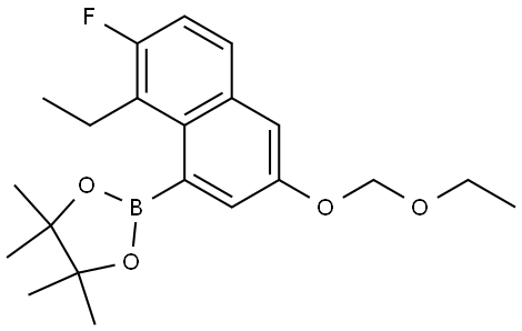 2-(3-(Ethoxymethoxy)-8-ethyl-7-fluoronaphthalen-1-yl)-4,4,5,5-tetramethyl-1,3,2-dioxaborolane Structure