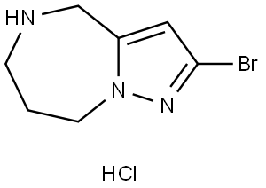 2-Bromo-5,6,7,8-tetrahydro-4H-pyrazolo[1,5-a][1,4]diazepine hydrochloride Structure