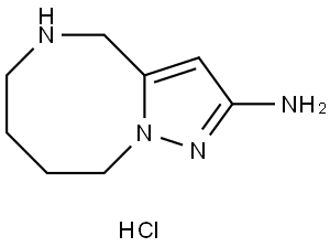 4,5,6,7,8,9-Hexahydropyrazolo[1,5-a][1,4]diazocin-2-amine (hydrochloride) Structure