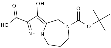 5-(tert-Butoxycarbonyl)-3-hydroxy-5,6,7,8-tetrahydro-4H-pyrazolo[1,5-a][1,4]diazepine-2-carboxylic acid Structure