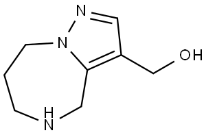 (5,6,7,8-Tetrahydro-4H-pyrazolo[1,5-a][1,4]diazepin-3-yl)methanol 구조식 이미지