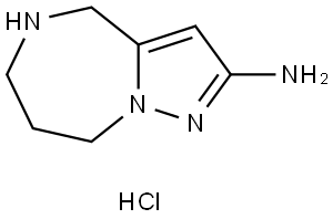 5,6,7,8-Tetrahydro-4H-pyrazolo[1,5-a][1,4]diazepin-2-amine (hydrochloride) Structure