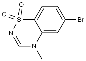 6-Bromo-4-methyl-4H-benzo[e][1,2,4]thiadiazine 1,1-dioxide Structure