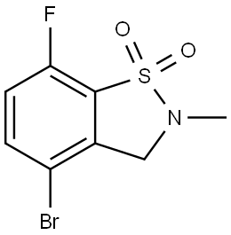 4-Bromo-7-fluoro-2-methyl-2,3-dihydrobenzo[d]isothiazole 1,1-dioxide Structure