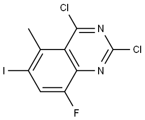 2,4-Dichloro-8-fluoro-6-iodo-5-methylquinazoline Structure