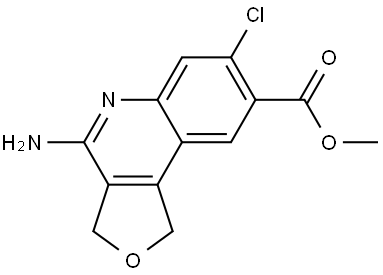 Methyl 4-Amino-7-chloro-1,3-dihydrofuro[3,4-c]quinoline-8-carboxylate Structure