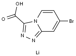 7-Bromo-[1,2,4]triazolo[4,3-a]pyridine-3-carboxylic acid (lithium) Structure