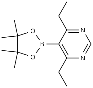 4,6-Diethyl-5-(4,4,5,5-tetramethyl-1,3,2-dioxaborolan-2-yl)pyrimidine Structure