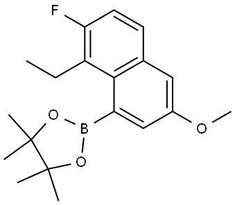 2-(8-Ethyl-7-fluoro-3-methoxynaphthalen-1-yl)-4,4,5,5-tetramethyl-1,3,2-dioxaborolane 구조식 이미지