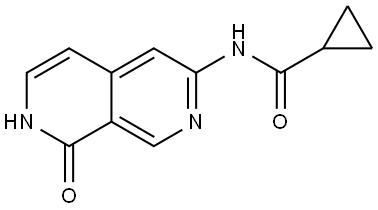Cyclopropanecarboxamide, N-(7,8-dihydro-8-oxo-2,7-naphthyridin-3-yl)- 구조식 이미지