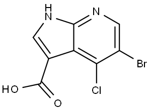 1H-Pyrrolo[2,3-b]pyridine-3-carboxylic acid, 5-bromo-4-chloro- Structure