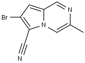 7-Bromo-3-methylpyrrolo[1,2-a]pyrazine-6-carbonitrile 구조식 이미지