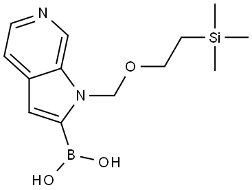(1-((2-(Trimethylsilyl)ethoxy)methyl)-1H-pyrrolo[2,3-c]pyridin-2-yl)boronic acid 구조식 이미지
