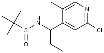 N-(1-(2-chloro-5-methylpyridin-4-yl)propyl)-2-methylpropane-2-sulfinamide Structure