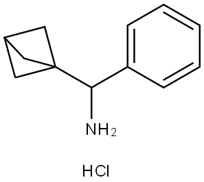 Bicyclo[1.1.1]pentan-1-yl(phenyl)methanamine Hydrochloride Structure