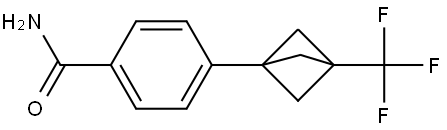 4-[3-(Trifluoromethyl)bicyclo[1.1.1]pentan-1-yl]benzamide Structure