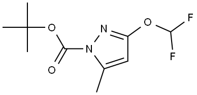 tert-Butyl 3-(difluoromethoxy)-5-methyl-1H-pyrazole-1-carboxylate 구조식 이미지