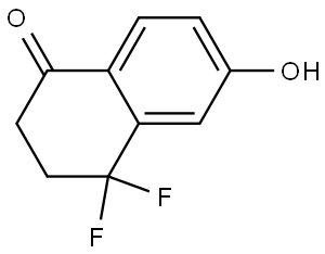 4,4-Difluoro-6-hydroxy-3,4-dihydronaphthalen-1(2H)-one Structure