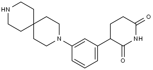 3-(3-(3,9-diazaspiro[5.5]undecan-3-yl)phenyl)piperidine-2,6-dione Structure