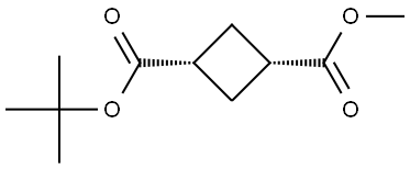 cis-O1-tert-butyl O3-methyl cyclobutane-1,3-dicarboxylate Structure