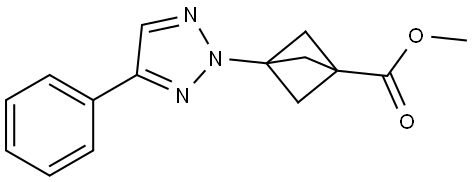 Bicyclo[1.1.1]pentane-1-carboxylic acid, 3-(4-phenyl-2H-1,2,3-triazol-2-yl)-, me… Structure