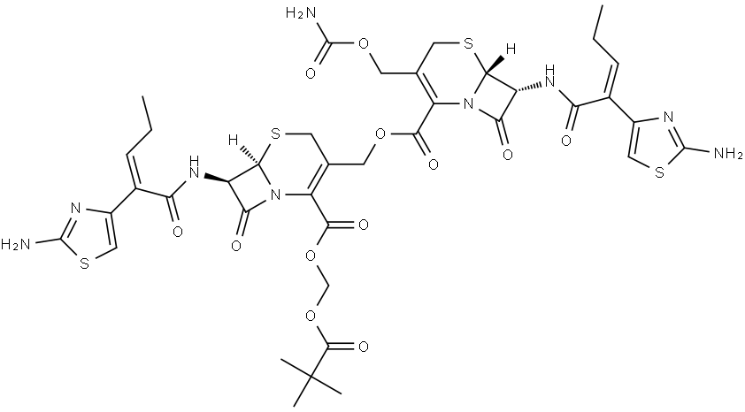 Cefcapin dimetry (dimer) Structure