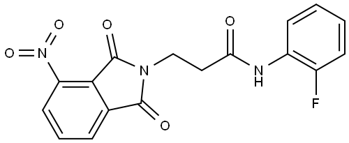 N-(2-FLUOROPHENYL)-3-(4-NITRO-1,3-DIOXO-1,3-DIHYDRO-2H-ISOINDOL-2-YL)PROPANAMIDE Structure